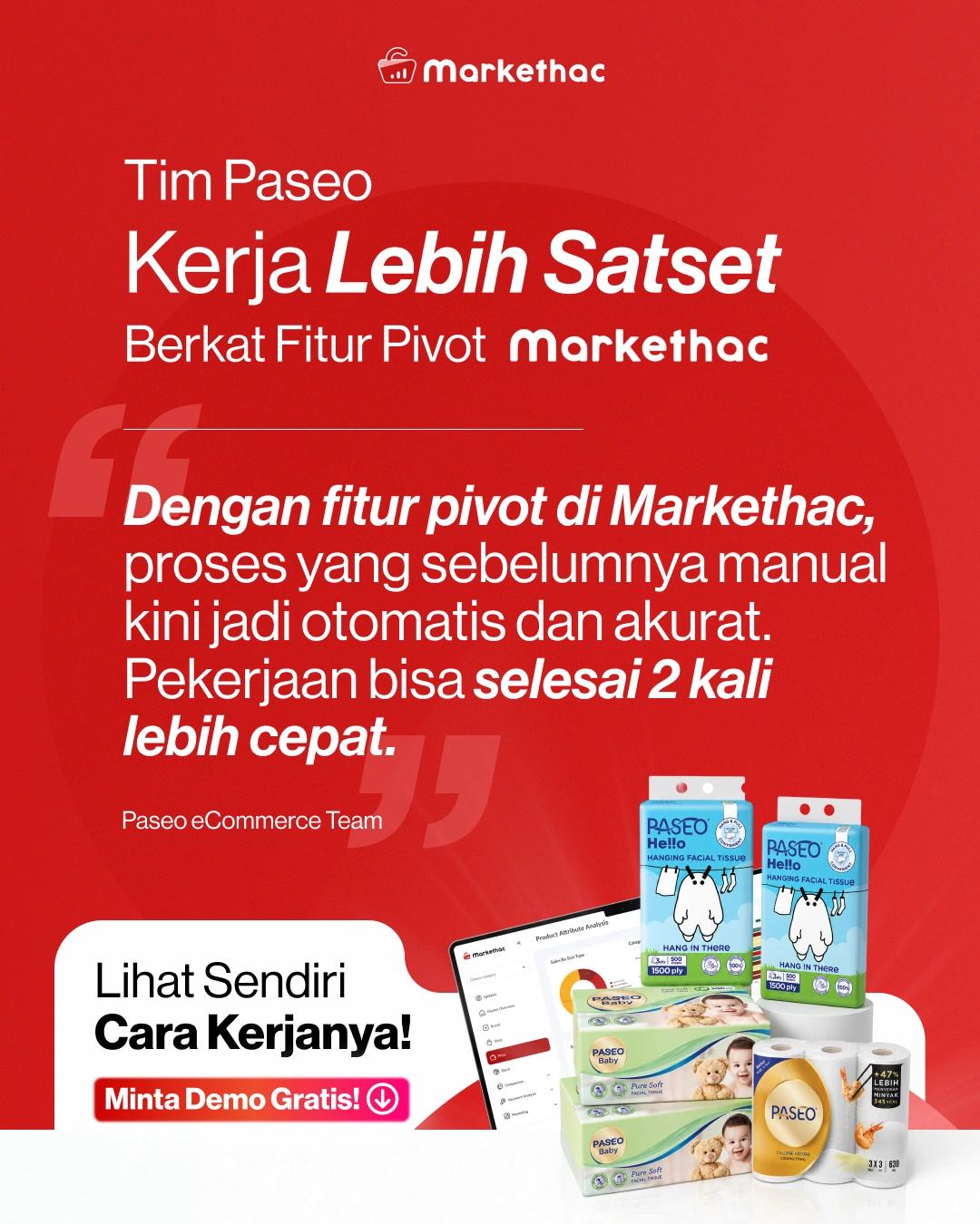 Testimoni Paseo eCommerce Team tentang fitur pivot