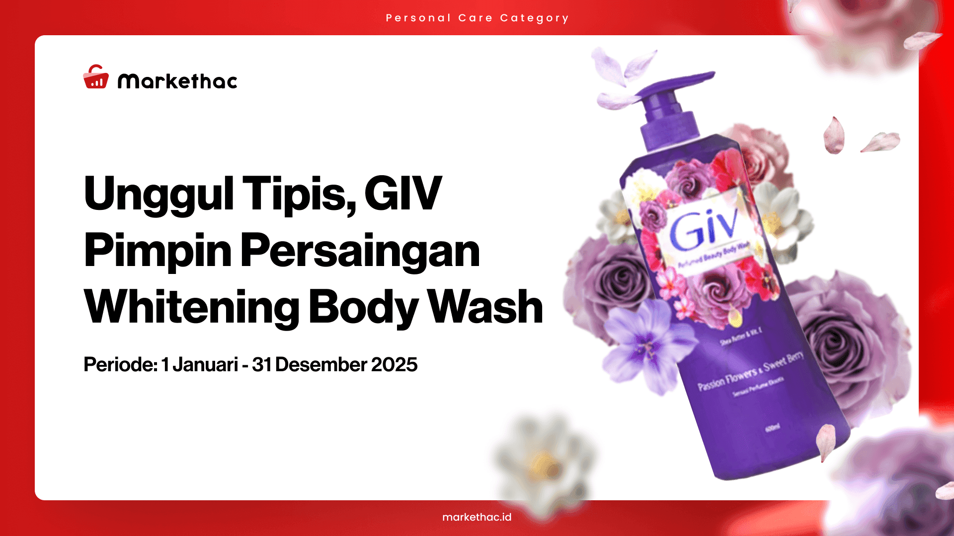 Body Wash GIV Borong Market Whitening, 
Persaingan Masih Ketat