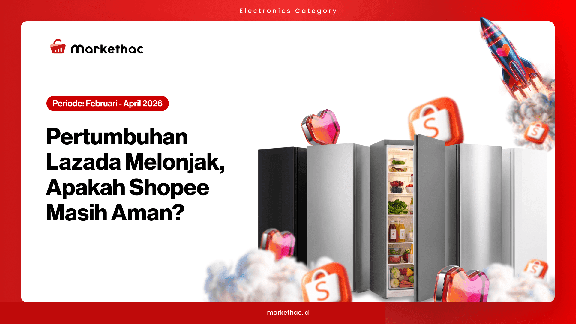 Penjualan Kulkas Satu Pintu di Lazada Tumbuh 103% , Dominasi Shopee Mulai Terancam?