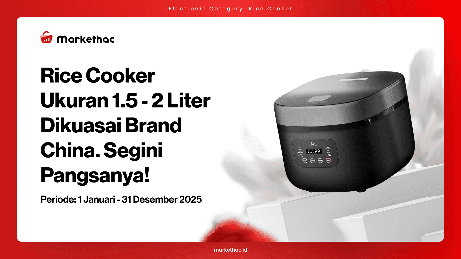 Pasar Rice Cooker Diserbu Brand China, Ini yang Duduki Peringkat Satu