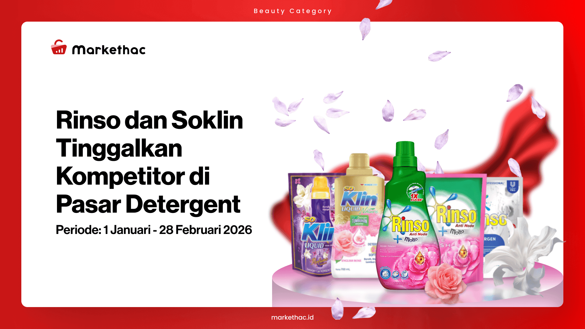 Dua Brand Raksasa Kuasai 50%
Pasar Detergent Indonesia